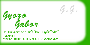 gyozo gabor business card
